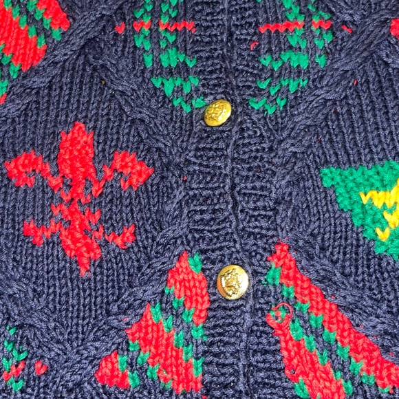 Portraits by northern isles hand knitted vintage cardigan L - Picture 7 of 11